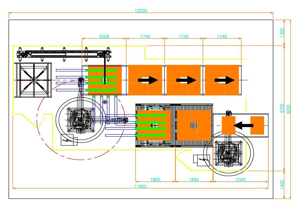 WSA High Speed Robotic Palletizer Drawing